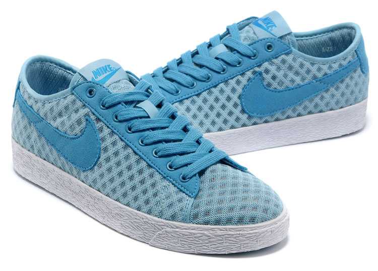 homme nike blazer low trainer 2013 summer light breathable blue de la porcelaine